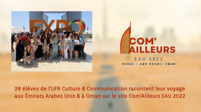 Les étudiant.e.s de l'UFR Culture et communication communication en voyage d'étude